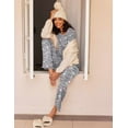 thumbnail image 4 of Ekouaer 2 Pack Women's Pajama Set Long Sleeve Top with Jogger Pants Lounge Sets Sleepwear Loungewear with Pockets, 4 of 6