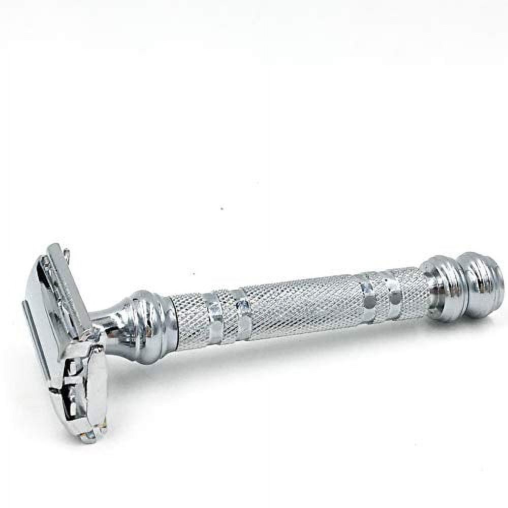 Parker 66R Butterfly Open Double Edge Safety Razor - 5 Premium Blades included