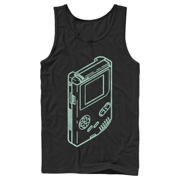 Men's Nintendo Diagram Game Boy Tank Top Black Medium