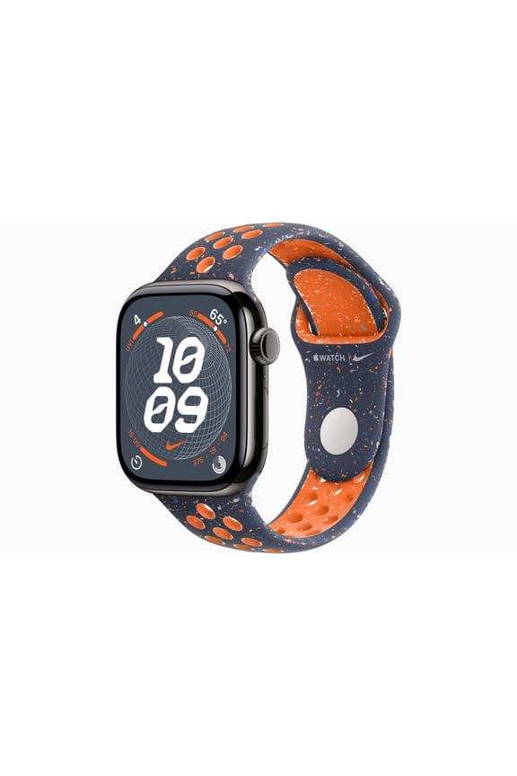 Restored Apple Watch Series 10 GPS + Cellular 46mm Slate Titanium Case with Blue Flame Nike Sport Band (Refurbished)