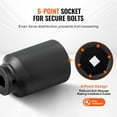 thumbnail image 6 of 8-Piece 3/4" Drive Axle Nut Impact Socket Set, SAE Deep Well Spindle Sockets - 6-Point, 6 of 11