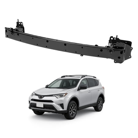 KOJEM Front Bumper Reinforcement Compatible with 2016-2018 Toyota RAV4 Adventure Platinum Bumper Support Impact Bar Replacement for 520210R080 TO1006247 Steel Electrophoresis Primed Black