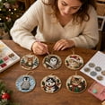 thumbnail image 7 of Wooden Christmas Ornaments DIY Pearl Art Kits for Adults, 5D Diamond Baubles Hanging Set with Gems and Special-Shaped Beads, Complete Festive Decor Craft with Jute Twine for Holiday Tree Decorations, 7 of 7