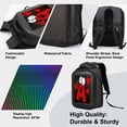 thumbnail image 4 of XQCK LED Backpack with App Control,16 Inch Cool DIY Pixel Art Animation Programmable Screen Laptop Backpack,Travel, Motorcycle Backpack, 4 of 7