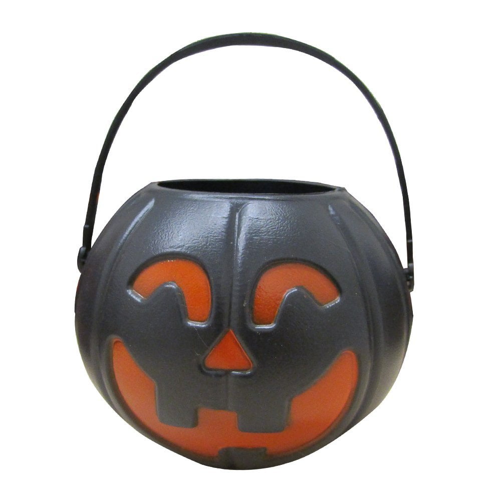 dazzling toys Halloween Black Candy Holder with Orange Pumpkin Candy