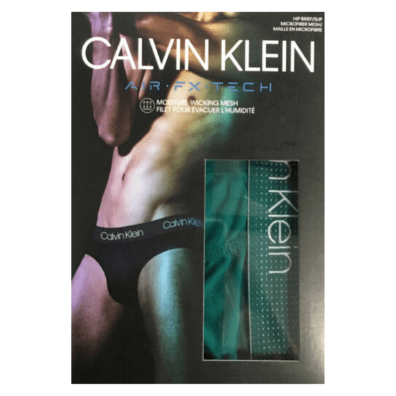 Calvin Klein Men's Air FX Tech Microfiber Hip Brief, Green, Size L
