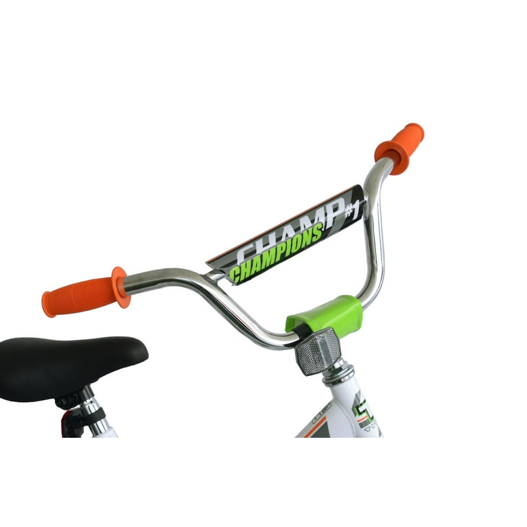 TITAN Champion 16 Inch Boys BMX Bicycle with Training Wheels White