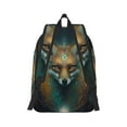 thumbnail image 3 of Balery Vintage Pattern Fox Vintage Canvas Backpack for Men and Women - Large Capacity, Durable Travel Laptop Bag for School, Work, Hiking, and Outdoor Activities-Small, 3 of 7