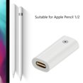 thumbnail image 1 of Adaptador Convertidor Adaptador Convertidor Adaptador de carga de lápiz óptico hembra a hembra para Apple Pencil 1/2 (8 pines a tipo C), 1 of 7