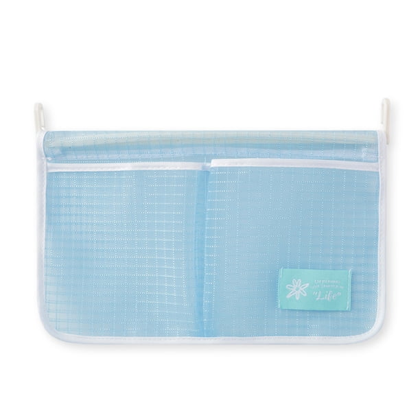 Bolso de malla de almacenamiento de refrigerador Dos cuadrículas Organizador colgante con hortalizas de hortalizas Clasificación doméstica Clasificación de la casa Tipying Herramienta Azul Irene Inevent HA010062-02