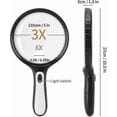 thumbnail image 2 of Magnifying Glass With Light For Reading,3x 6x Large Handheld Illumination Magnification Magnifier Glass Lens With 4 Led Lights For Low Vision,senior,h, 2 of 5