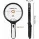 thumbnail image 2 of Magnifying Glass With Light For Reading,3x 6x Large Handheld Illumination Magnification Magnifier Glass Lens With 4 Led Lights For Low Vision,senior,h, 2 of 5