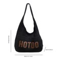 thumbnail image 4 of 8229 Bolso Mano Gran Capacidad Bolso Axila Con Letras Simples Bolso Hombro para Estudiantes Universitarios (negro), 4 of 7