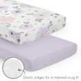 thumbnail image 5 of Sweet Jojo Designs Watercolor Floral Purple Pink and Grey 3 Piece Mini Crib Bedding Set, 5 of 6