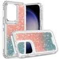 thumbnail image 3 of For Samsung Galaxy s24 Epoxy Sticker Glitter 3in1 Shockproof Transparent Hybrid Case - Pink + Light Blue, 3 of 3