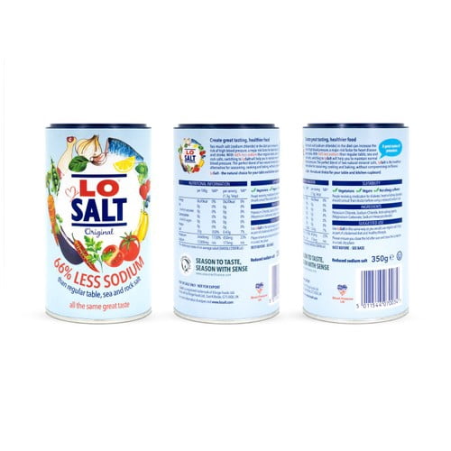 LoSalt Reduced Sodium Salt 350g, British Import (Pack of 2)
