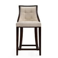 thumbnail image 3 of Manhattan Comfort Fifth 26" Faux Leather Counter Stool in Cream (Set of 2), 3 of 6
