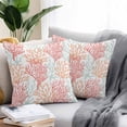 thumbnail image 3 of Outdoor Pillow Cover Watercolor Abstract Coral Set of 2 Waterproof Throw Pillowcases Red Ocean Plants Decorative Patio Furniture Pillows for Couch Garden Indoor & Outdoor Use, 3 of 9