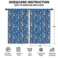 thumbnail image 2 of Blackout Kids Curtains,Blue Cartoon Dinosaurs Text Pattern Childrens Insulated Curtains Set Of 2,Bedroom Essentials,Toddler Room Decor 52"x84", 2 of 5