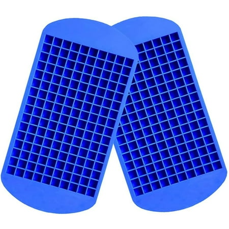 

2Pcs Food-Grade Silicone Ice Cube Tray 160 Square Ice Cube Tray 1Cm Small Cube Ice Mold Excellent Safety Material Small Ice Cube Tray Easy To Put Ice And Clean