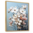 thumbnail image 2 of Designart "White Dogwood expression II" Floral & Botanical Floater Framed Canvas Art Print, 2 of 7