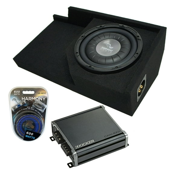 1988-1998 GMC Sierra Ext Cab Truck Harmony F104 Single 10" Sub Box & CXA400.1