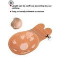 thumbnail image 5 of Luxtrada Women Adhesive Lift Invisible Bra Backless Nipplecovers Push Up Bra Strapless Sticky Rabbit Ear "Skin, DD-DDD Cup", 5 of 8