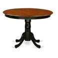 thumbnail image 2 of East West Furniture Hartland Round Wood Dining Table in Black/Cherry, 2 of 2
