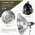 thumbnail image 4 of Simple Deluxe Tight Grip Clamp Lamp Light with 8.5 inch Aluminum Reflector up to up to 150 Watt E26 Socket (no Bulb Included) 6 feet 18/2 SPT-2 Cord, Silver, 4 of 6