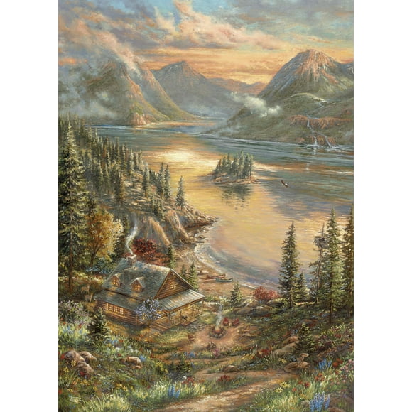 Rompecabezas Ceaco Thomas Kinkade Lakeside Splendor 1000 piezas