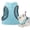Blue, variant on Riousery Cat Harness Leash Escape-proof Lightweight Breathable Adjustable Soft Pet Vest, Light Blue M (7.87 inches / 20 cm)
