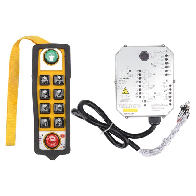 Caja de botones para interruptor de elevación con control remoto de grúa, controlador a prueba de agua para máquina de 24 V