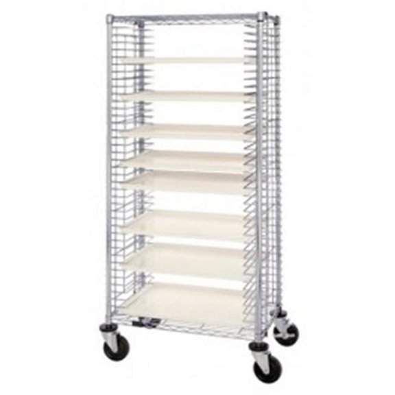 Quantum Storage TC-39 Wire Shelving Tray Cart - 30 x 18 x 69 in.