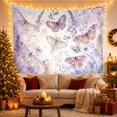 thumbnail image 3 of Butterflies With Lavender Flowers Dreamy Watercolor Art for Butterfly Lovers Botanical Wall Art Mother's Day Gift Tapestry Wall Hanging for Bedroom, Living Room and Nursery, 3 of 7