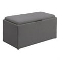 thumbnail image 4 of Convenience Concepts Designs4Comfort Sheridan Storage Bench w/ 2 Side Ottomans, Soft Gray Fabric, 4 of 4