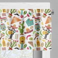 thumbnail image 3 of Ambesonne Mexican Valance Pack of 2, Day of the Dead Cartoons, 42"X12", White Multicolor, 3 of 5