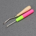thumbnail image 2 of MasteelfCA 2pcs Wooden Bent Latch Hook Tool and Plastic Latch Hook Crochet Needle, 2 of 7