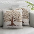 thumbnail image 3 of HENGT  Tree of Life Decorative Throw Pillow Covers Quilted Pillowcases Pure Square Cushion Case for Bed Sofa, 3 of 5
