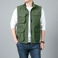 thumbnail image 2 of eileial Men Vests Outdoor Zip Winter Warm Sweater Vest Sport Solid Color Sleeveless Vests for Tennis Basketball,AG XL, 2 of 4