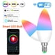 thumbnail image 1 of Bombilla LED candelabro inteligente, bombilla araña WiFi E12, compatible con Alexa y Google Home, blanco regulable 2700K-6500K y bombilla vela RGB, sincronización musical, 5W 400lm, 1 of 5