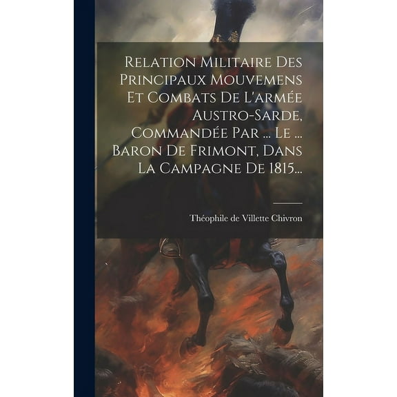Relation Militaire Des Principaux Mouvemens Et Combats De L'armée Austro-sarde, Commandée Par ... Le ... Baron De Frimont, Dans La Campagne De 1815... (Hardcover)
