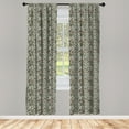 thumbnail image 2 of Ambesonne Beige Tan Curtains, Camouflage Army Style, Pair of 28"x95", Pale Taupe Jade Green, 2 of 4