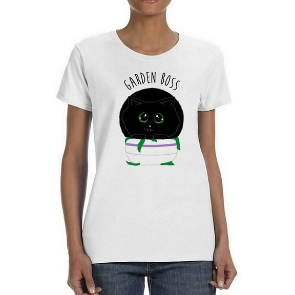 Black Kitten. Garden Boss T-Shirt Women -Smartprints Designs, Female Medium