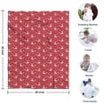 thumbnail image 4 of Red Christmas Deer and Snowflake Pattern Blanket,Comfortable Soft Flannel Throw Blanket,All Season,Warm Lightweight Blankets for Sofa Bed Couch Living Room Chair,30"x40", 4 of 4