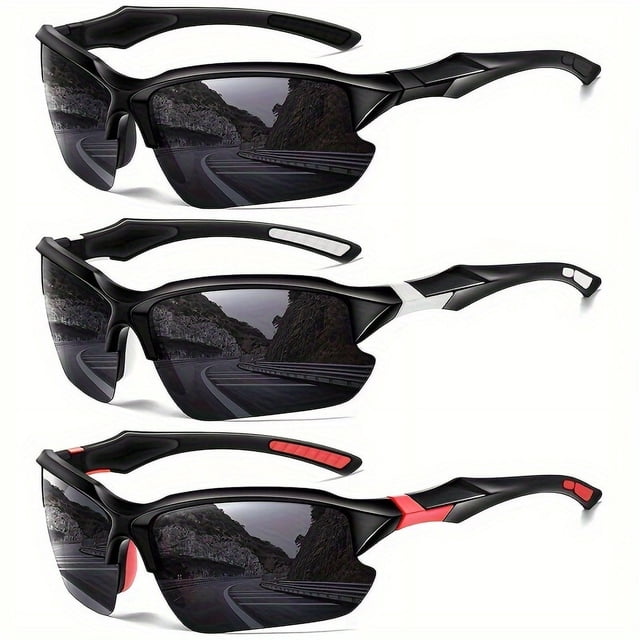 KUGUAOK Unisex Polarized Sports Windproof, For Cycling, Running, Fishing, Driving & Outdoor Activities
