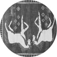 thumbnail image 1 of Ahgly Company Indoor Round Animal Gray Traditional Area Rugs, 5' Round, 1 of 1