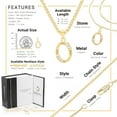 thumbnail image 2 of BEBERLINI Women Initial Letter O Pendant Necklace 14K Gold Filled Box Chain Jewelry 24", 2 of 9