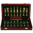 thumbnail image 1 of Juego de ajedrez lujo medieval Btafrte con tablero ajedrez oro-Plata, 1 of 9