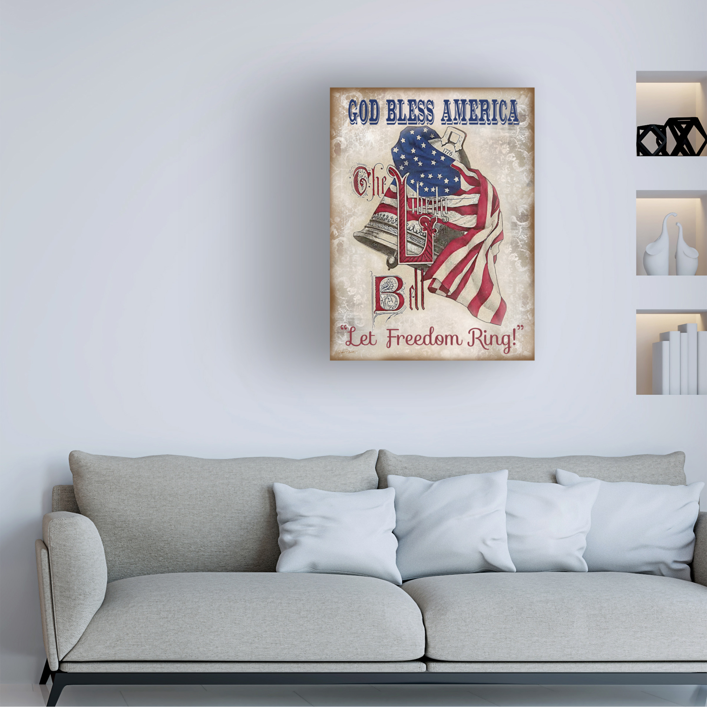 Trademark Fine Art 'Retro Patriotic 1' Canvas Art by Jean Plout