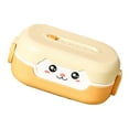 thumbnail image 3 of 700ml Double Insulation Microwaveable Toddler Lunch Box Cute 3D Cartoon Food Container, 3 of 8
